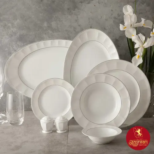 سرویس غذاخوری چینی زرین نئوکلاسیک طرح فانتزیا 6 نفره