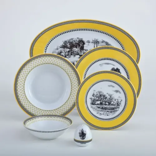 سرویس چینی زرین ایتالیا اف ویلیج 6 نفره 28 پارچه