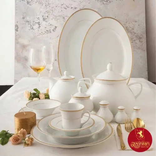 سرویس غذاخوری چینی زرین شهرزاد سپینود 12 نفره