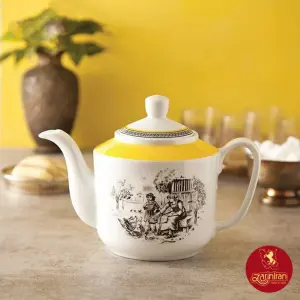 قوری ایتالیا 6 چینی زرین مدل ویلیج