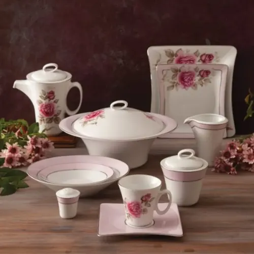 قیمت چینی زرین 6 نفره غذاخوری وینچی الیسه رزفلاور