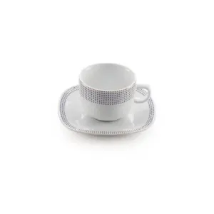 سرویس 12 پارچه چای خوری کواترو طرح لورن طلایی با بهترین کیفیت