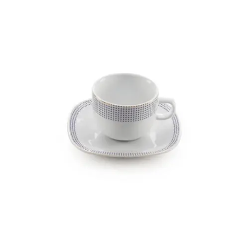 سرویس 12 پارچه چای خوری کواترو طرح لورن طلایی با بهترین کیفیت