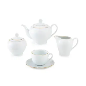 بهترین قیمت سرویس چای خوری زرین لب طلایی چینی زرین