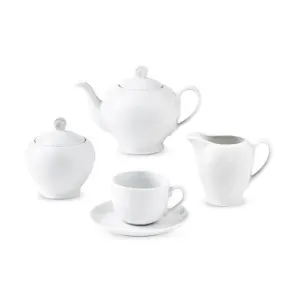 خرید سرویس 17 پارچه چای خوری ایتالیا اف سفید