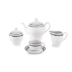 سرویس 17 پارچه چای خوری ایتالیا اف طرح پرشیا سرمه ای با کیفیت بالا