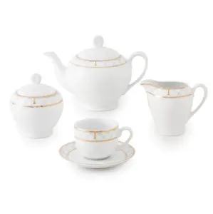 قیمت و خرید سرویس 17 پارچه چای خوری ایتالیا اف طرح رومانا