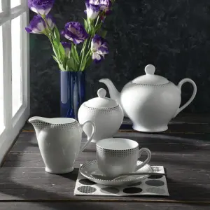 قیمت و خرید سرویس 17 پارچه چای خوری ایتالیا اف طرح مون بلان