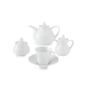 خرید قسطی سرویس چای‌خوری شهرزاد سفید چینی زرین