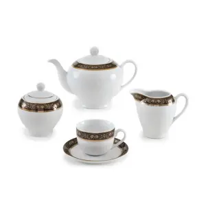 سرویس 17 پارچه چای خوری ایتالیا اف طرح میدنایت شیک و مجلسی