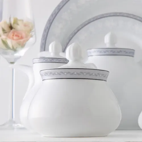 خرید سرویس چینی 18 پارچه کامل شهرزاد چینی زرین وایت رز