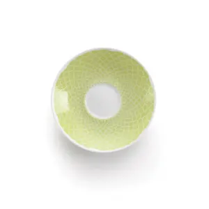 نعلبکی زیر استکانی چینی زرین طرح پرتو سبز