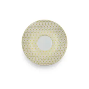 نعلبکی زیر استکانی چینی زرین طرح کندو زرین