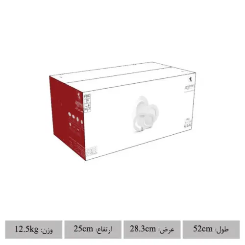 سرویس 28 پارچه اسپاتی نارنجی چینی زرین ایتالیا اف