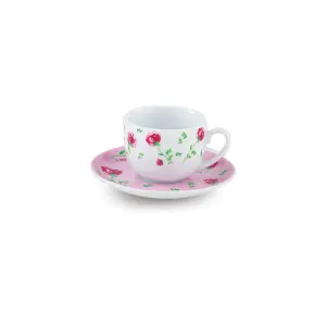 سرویس 12 پارچه چای خوری ایتالیا اف طرح پینک رز