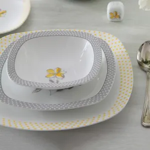 چینی زرین 6 نفره کواترو والنسیا زرد