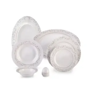 انتخاب چینی زرین 6 نفره غذاخوری ایتالیا اف برایدال سفید