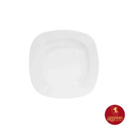 بشقاب گود خورشت خوری چینی زرین هتلی کواترو سایز 22