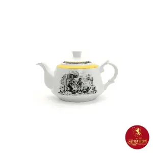 قوری لندنی چینی زرین طرح ویلیج