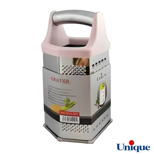 رنده شش گوش یونیک استیل رنگ صورتی