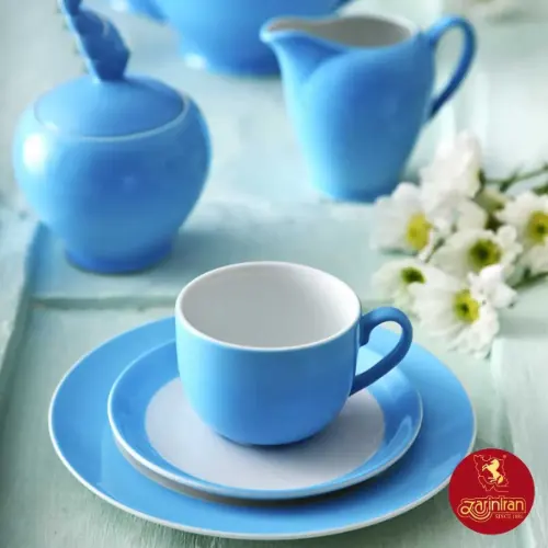 چینی زرین سرویس 12 پارچه چای خوری ایتالیا اف طرح آسمان