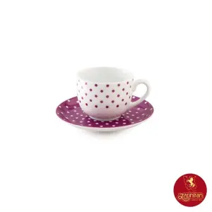 چینی زرین 12 پارچه چای خوری ایتالیا اف اسپاتی بنفش