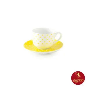 چینی-زرین-فنجان-و-نعلبکی-ایتالیا-اف-اسپاتی-زرد