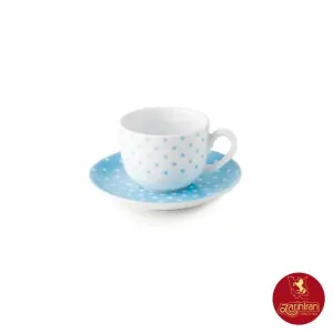 چینی زرین 12 پارچه چای خوری ایتالیا اف اسپاتی آبی