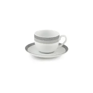 سرویس 12 پارچه چای خوری ایتالیا اف طرح سیلورلاینر