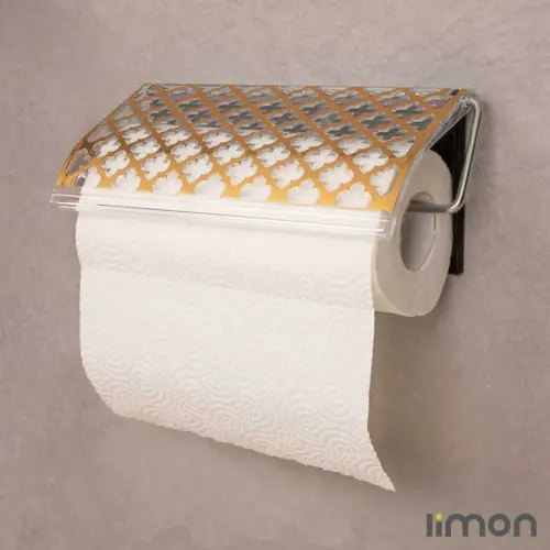 جا دستمال رولی دیواری بزرگ طرح گل لیمون