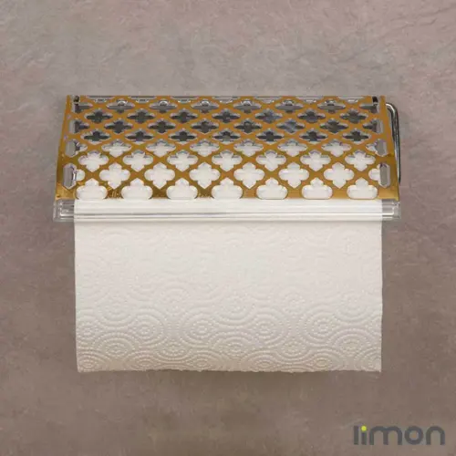 جا دستمال رولی دیواری بزرگ طرح گل لیمون