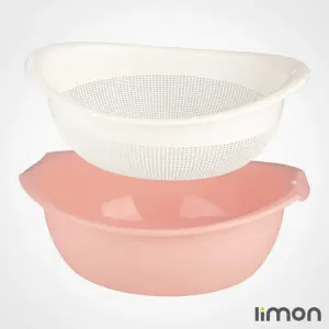 ست آبکش و لگن بیضی لیمون سایز 1