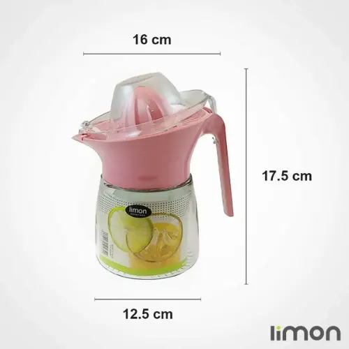 ابعاد پارچ و آبمیوه گیری دو کاره لیمون