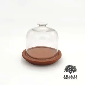 کره خوری چوبی تریتی با درب شیشه ای B3320