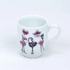 ماگ چینی دسته دار طرح فلامینگو