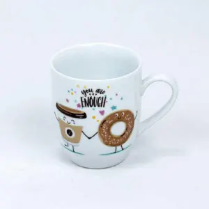 ماگ چینی دسته دار طرح کافی