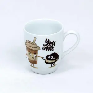 ماگ چینی دسته دار طرح کافی