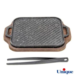 تابه گریل چدنی یونیک 28 سانتیمتری un-6015