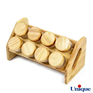جا ادویه چوبی 8 تایی پایه کج یونیک UN-6103