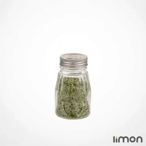 جا ادویه شیشه ای درب فلزی 240 میلی لیتر لیمون
