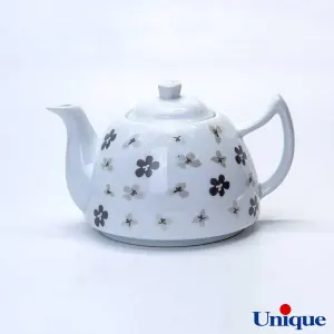 قوری چینی یونیک گل طوسیUN-7547