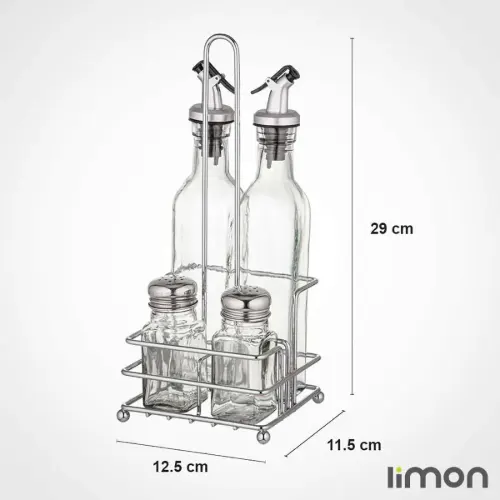 ست آبلیمو خوری و نمک پاش مربع لیمون با ابعاد استاندارد