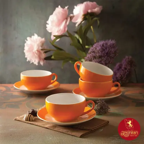 چینی زرین فنجان کاپوچینو، لاته نارنج