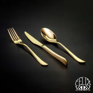 سرویس قاشق چنگال فیلیکس طلایی 157 پارچه مدل 145MW