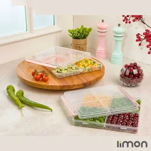 ظرف فریزری 4 خانه کوچک لیمون