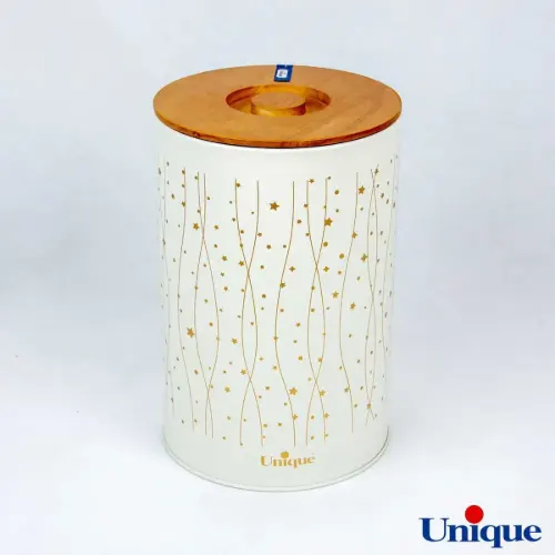 سرویس آشپزخانه 19 پارچه فانتزی درب بامبو طرح ستاره جنگلی یونیک UN-8088