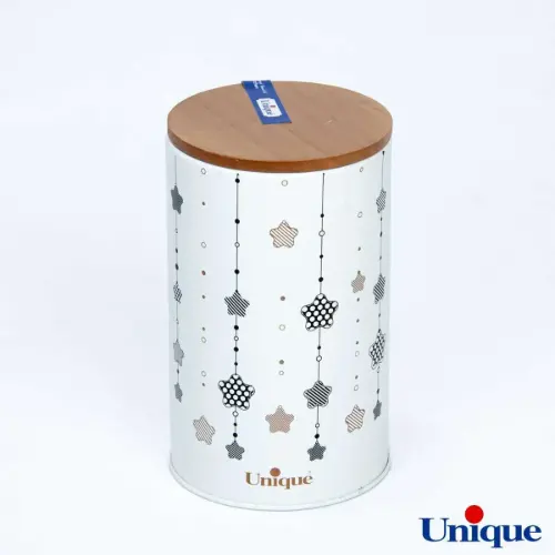 سرویس آشپزخانه 19 پارچه فانتزی درب بامبو طرح ستاره آویز یونیک UN-8096