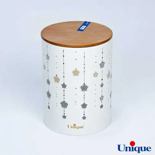 سرویس آشپزخانه 19 پارچه فانتزی درب بامبو طرح ستاره آویز یونیک UN-8096