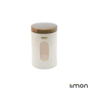 جای حبوبات گرد شفاف لیمون سایز 2