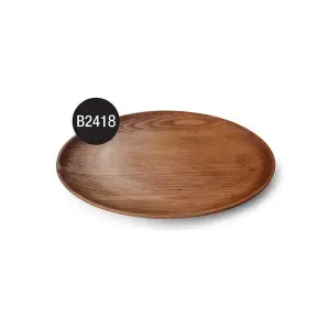 بشقاب چوبی گرد تیریتی متوسط 24 سانتی B2418